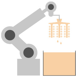 4. Enrobage céramique robotisé de la première couche